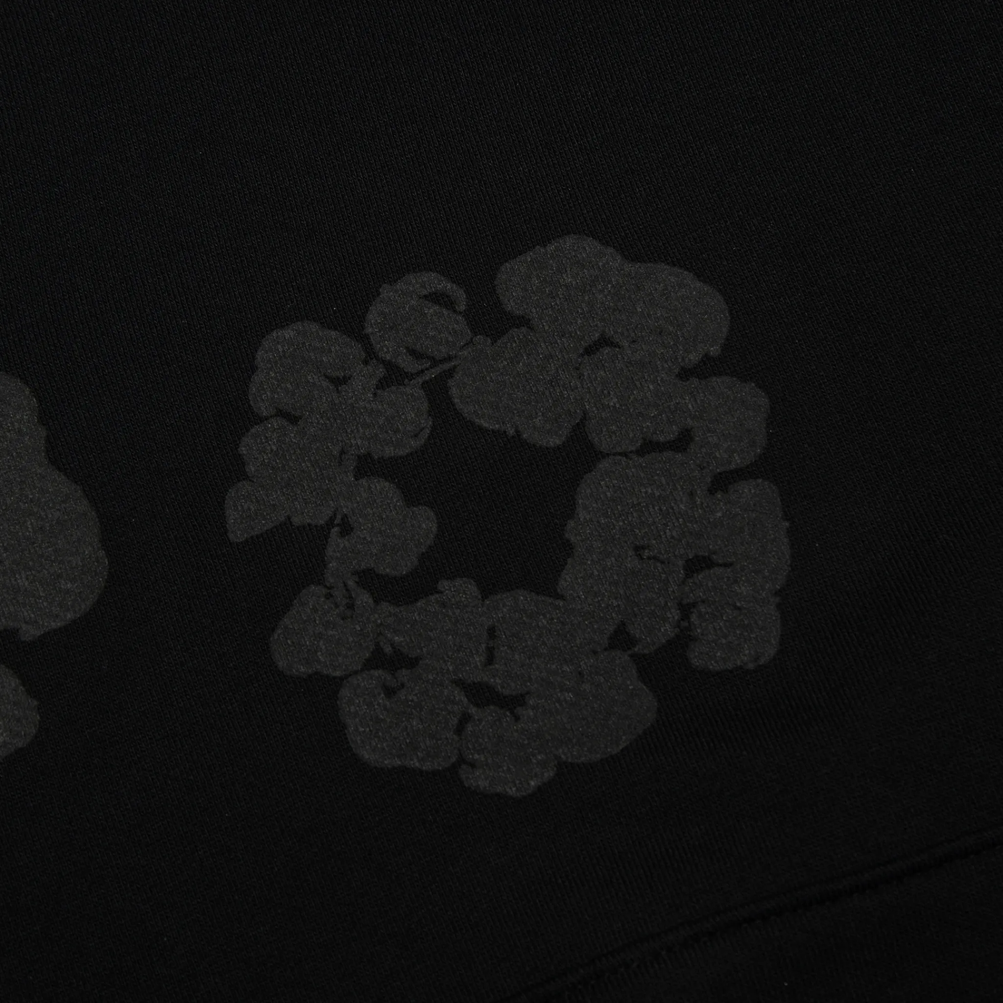 Denim Tears Preloved - Cotton Wreath Black Monochrome Hoodie< Sweatshirts & Hoodies