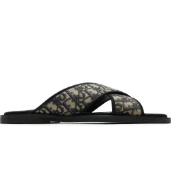 Dior Preloved - Alias Oblique Beige Black Sandals< Sandals & Slides