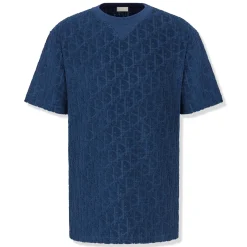 Dior Preloved - Oblique Towelling Blue T Shirt< T-shirts