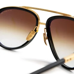 Dita Eyewear Preloved - Mach Two Black Gold Sunglasses< Preloved Accessories|Sunglasses