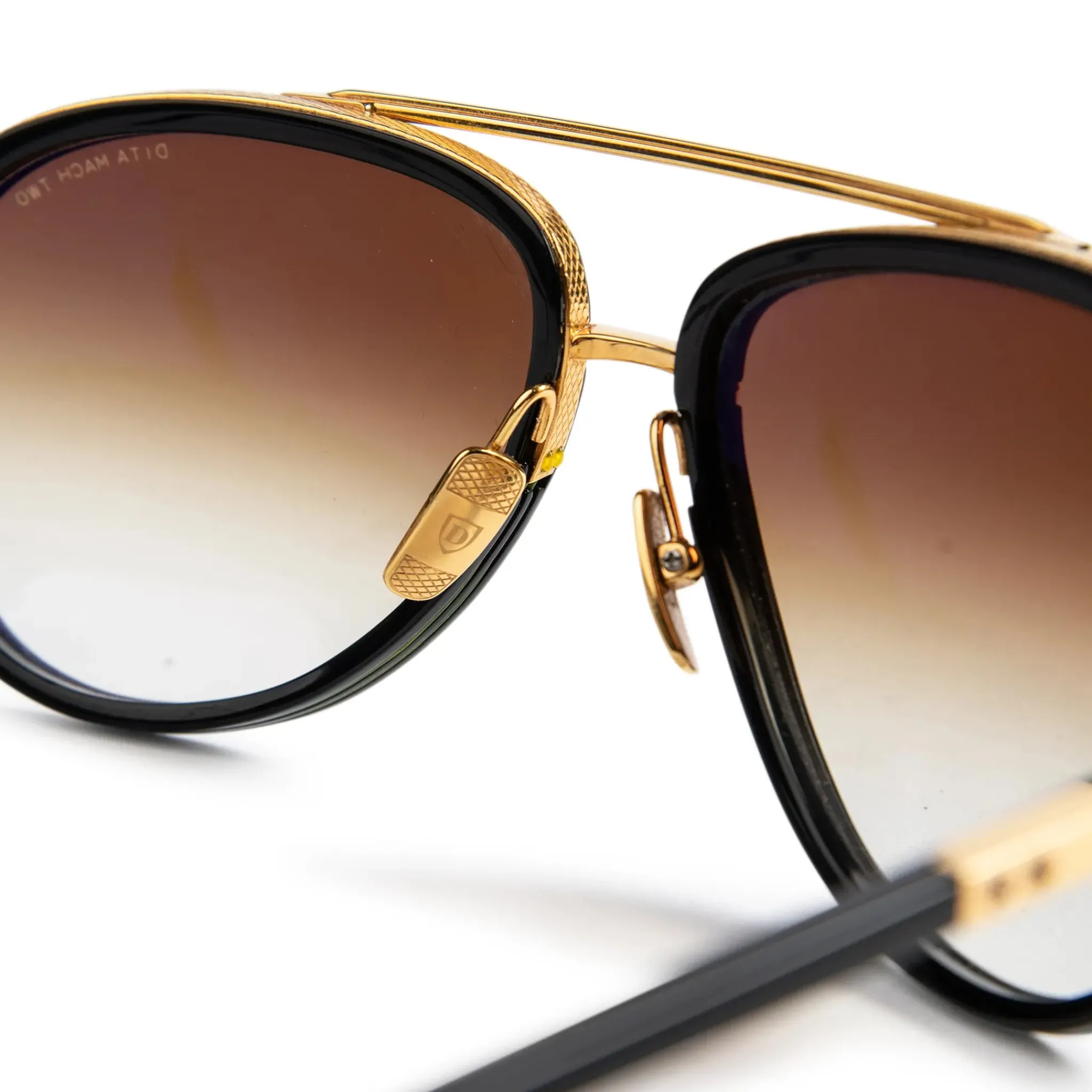 Dita Eyewear Preloved - Mach Two Black Gold Sunglasses< Preloved Accessories|Sunglasses