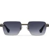 Dita Eyewear Preloved - Dita Meta-EVO DTS147-A-02 Custom Antique Silver Blue Swirl Sunglasses< Preloved Accessories|Sunglasses