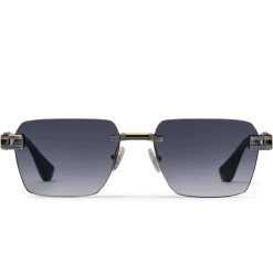 Dita Eyewear Preloved - Dita Meta-EVO DTS147-A-02 Custom Antique Silver Blue Swirl Sunglasses< Preloved Accessories|Sunglasses