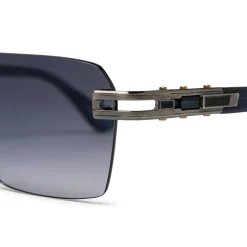 Dita Eyewear Preloved - Dita Meta-EVO DTS147-A-02 Custom Antique Silver Blue Swirl Sunglasses< Preloved Accessories|Sunglasses
