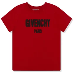 Givenchy Paris Preloved - Logo Red Black Kids T Shirt< T-shirts