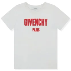 Givenchy Paris Preloved - Logo White Red Kids T Shirt< T-shirts
