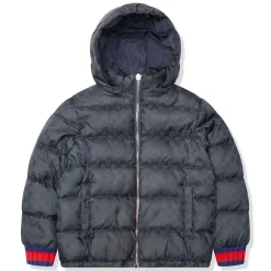 Gucci Preloved - GG Jacquard Navy Kids Jacket (Missing Zip)< Coats & Jackets