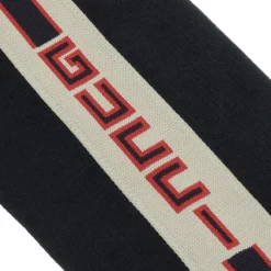 Gucci Preloved - Side Stripe Logo Cotton Blue Kids Hoodie< Sweatshirts & Hoodies