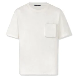 Louis Vuitton Preloved - Monogram 3D Pocket Cotton White T Shirt< T-shirts