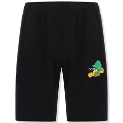 Off-White Preloved - Brush Arrows Black Sweat Shorts< Shorts