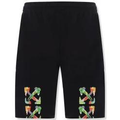 Off-White Preloved - Brush Arrows Black Sweat Shorts< Shorts