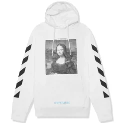 Off-White Preloved - Mona Lisa White Black Grey Hoodie< Sweatshirts & Hoodies