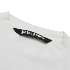 Palm Angels Preloved - Basics White Pink Tag T Shirt< T-shirts