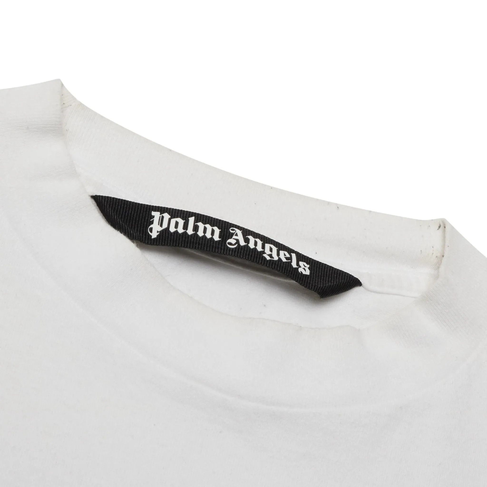 Palm Angels Preloved - Basics White Pink Tag T Shirt< T-shirts