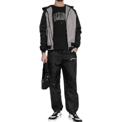 Palm Angels Preloved - Nylon Black White Track Pants< Cargo Pants|Bottoms