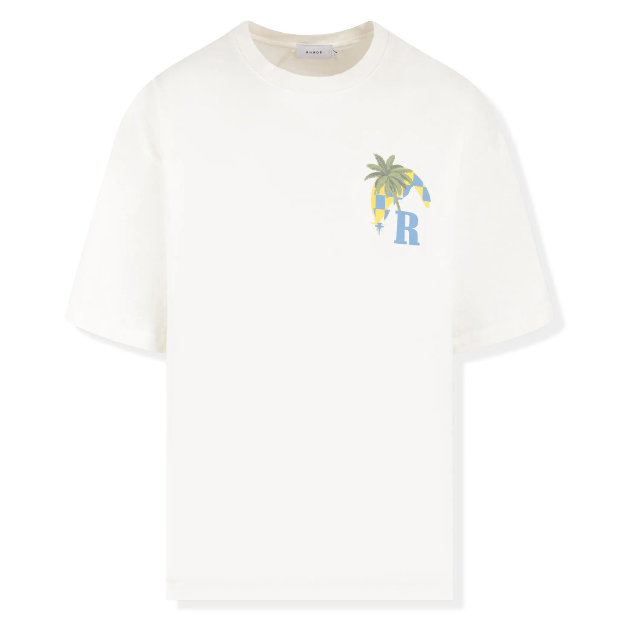 Rhude Preloved - Moonlight Tropics Print Oversized Vintage White T Shirt< T-shirts