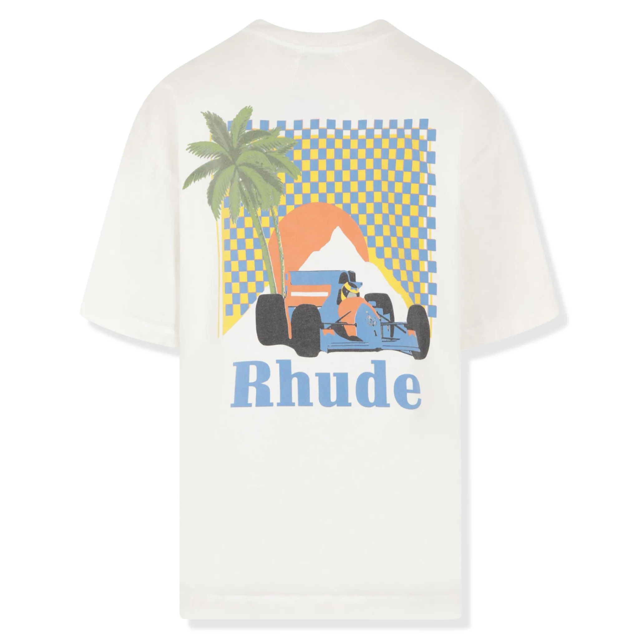 Rhude Preloved - Moonlight Tropics Print Oversized Vintage White T Shirt< T-shirts