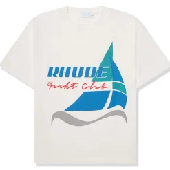 Rhude Preloved - Yacht Club Vintage White T Shirt< T-shirts