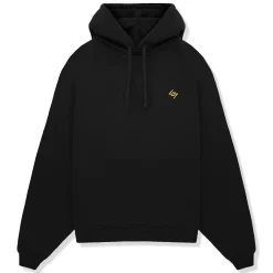 Represent 247 On His Shoulders Boxy Off Black Hoodie< Sweatshirts & Hoodies