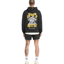 Represent 247 On His Shoulders Boxy Off Black Hoodie< Sweatshirts & Hoodies