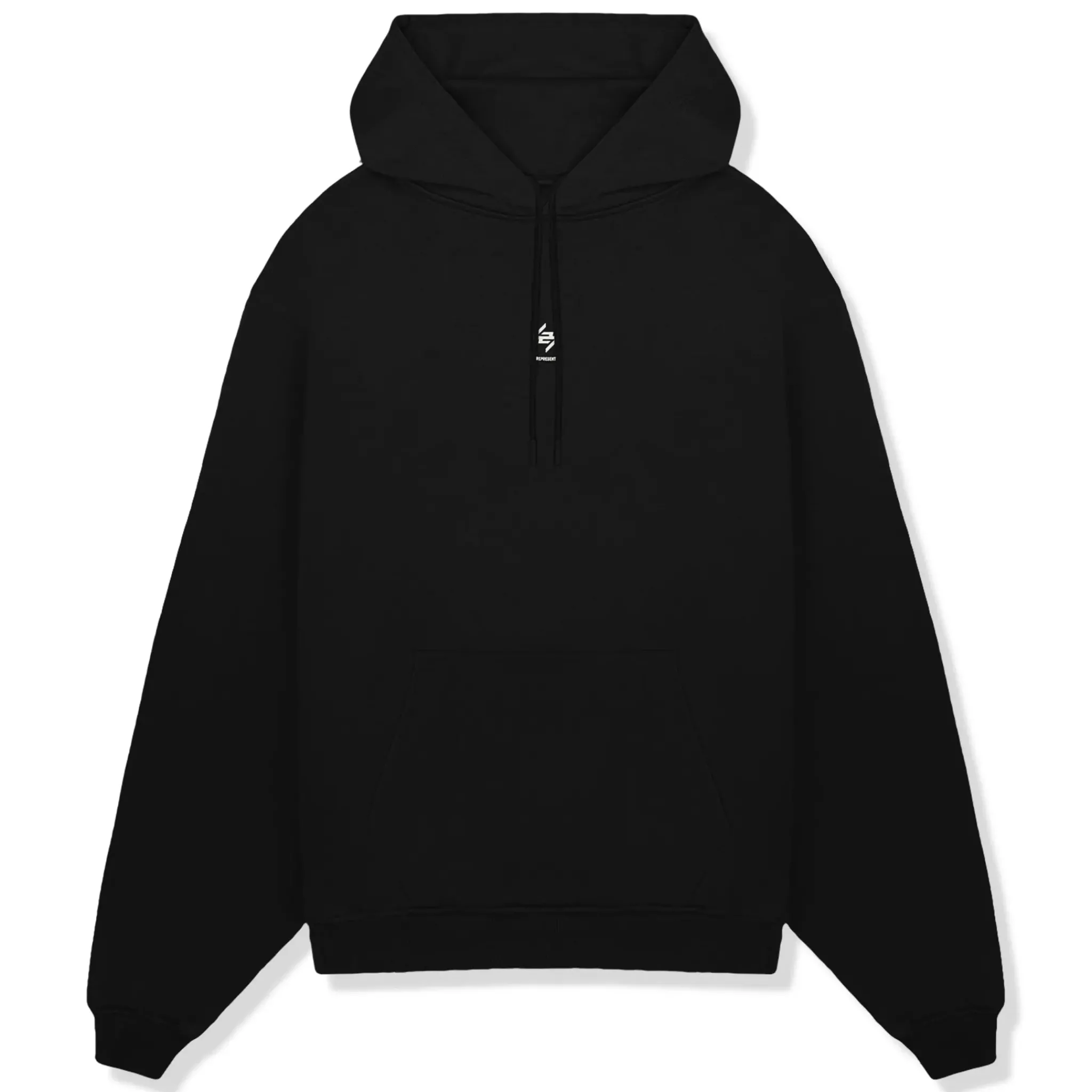 Represent 247 Oversized Jet Black Hoodie< Sweatshirts & Hoodies