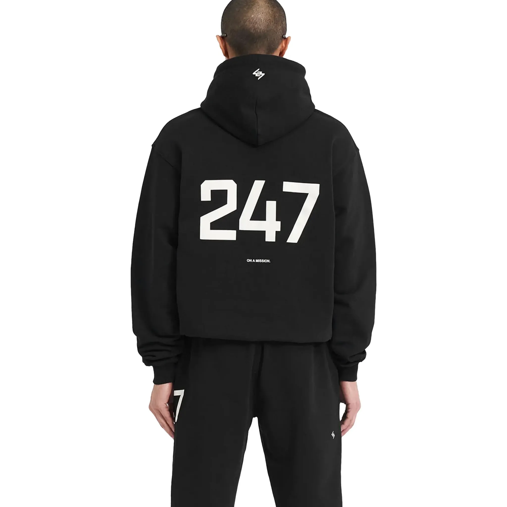 Represent 247 Oversized Jet Black Hoodie< Sweatshirts & Hoodies