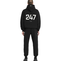 Represent 247 Oversized Jet Black Hoodie< Sweatshirts & Hoodies