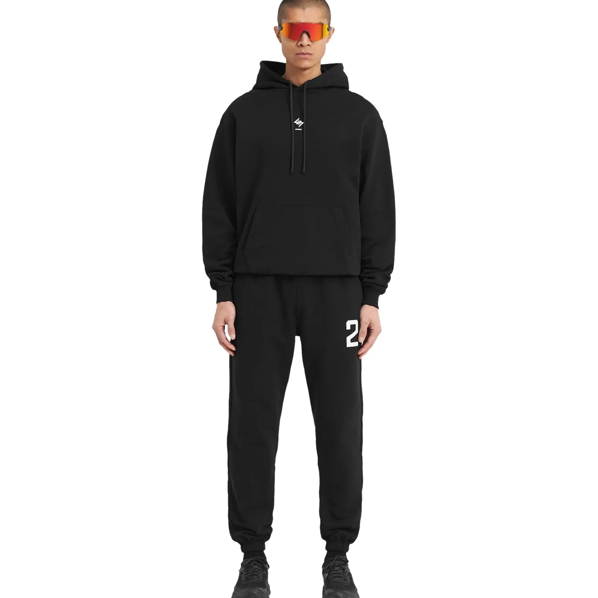 Represent 247 Oversized Jet Black Hoodie< Sweatshirts & Hoodies