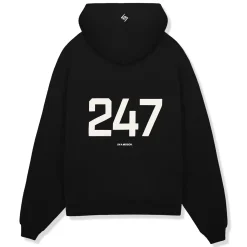 Represent 247 Oversized Jet Black Hoodie< Sweatshirts & Hoodies