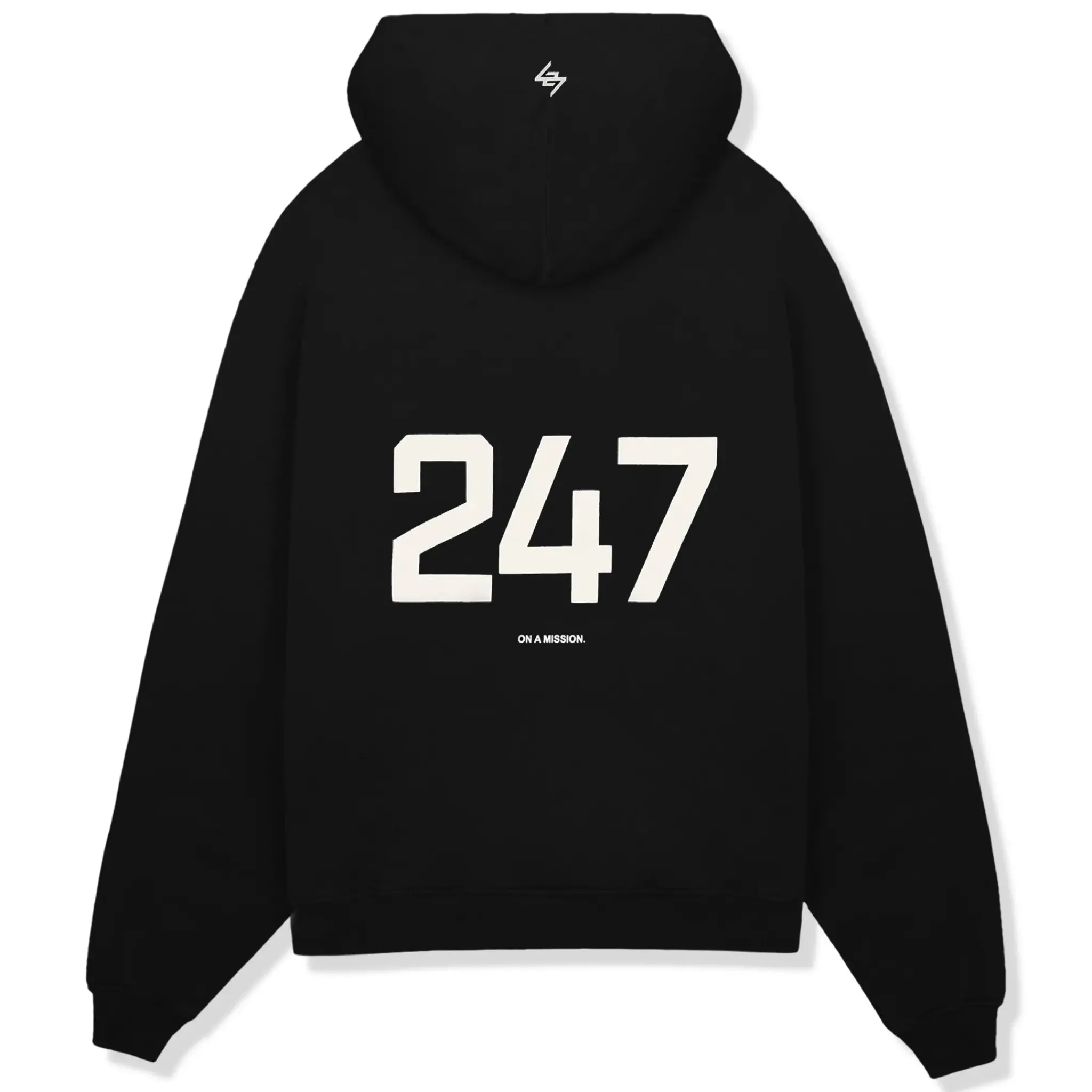 Represent 247 Oversized Jet Black Hoodie< Sweatshirts & Hoodies