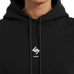 Represent 247 Oversized Jet Black Hoodie< Sweatshirts & Hoodies