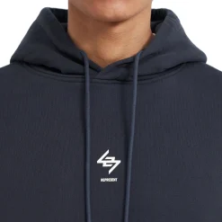 Represent 247 Oversized Navy Blue Hoodie< Sweatshirts & Hoodies