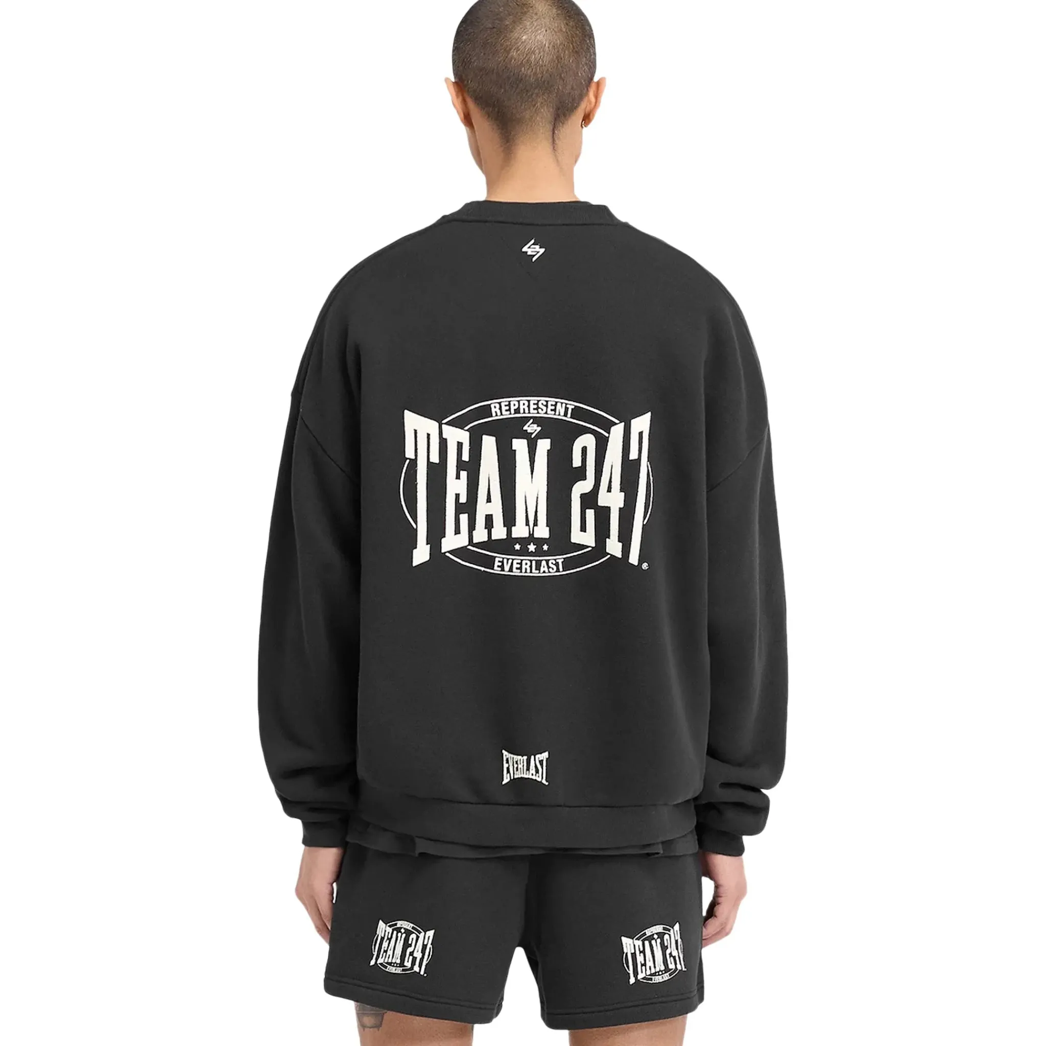Represent 247 X Everlast Training Camp Boxy Off Black Sweatshirt< Sweatshirts & Hoodies