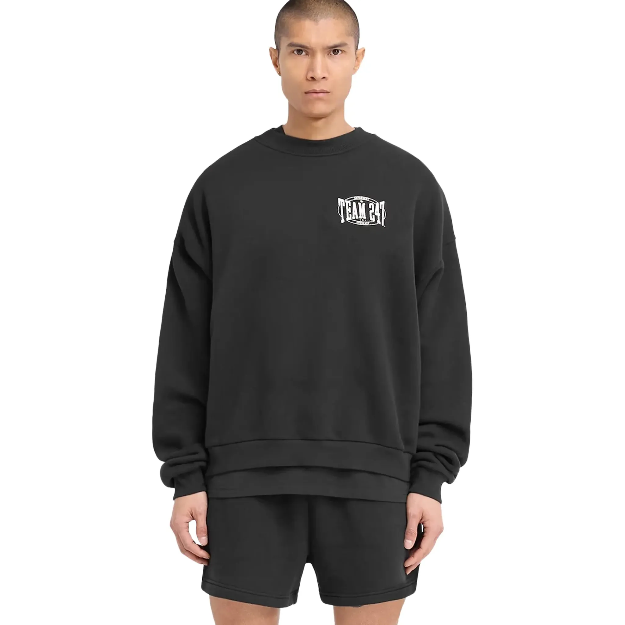 Represent 247 X Everlast Training Camp Boxy Off Black Sweatshirt< Sweatshirts & Hoodies