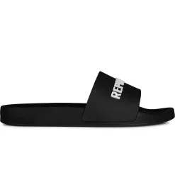 Represent Owners Club Black Pool Slides< Black Trainers|Sandals & Slides