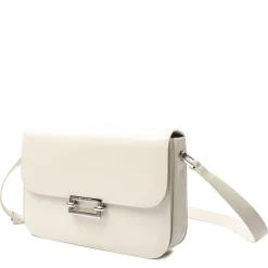 Saint Laurent Le Maillon Leather White Satchel< Cross Body Bags|Bags