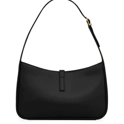 Saint Laurent Logo Plaque Black Hobo Bag< Cross Body Bags|Bags