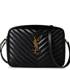 Saint Laurent Quilted Leather Lou Black Camera Bag< Bags