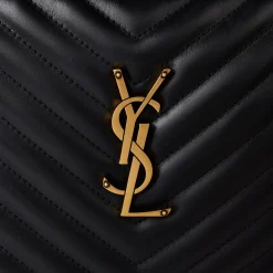 Saint Laurent Quilted Leather Lou Black Camera Bag< Bags