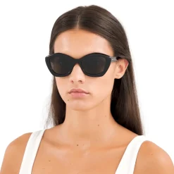 Saint Laurent SL 68 001 Cat Eye Black Sunglasses< Sunglasses