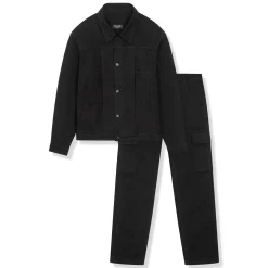 SIARR Black Denim Jacket & Cargo Pants< Cargo Pants|Bottoms