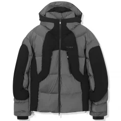 SIARR Black Grey Puffer Ski Jacket< Coats & Jackets