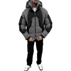 SIARR Black Grey Puffer Ski Jacket< Coats & Jackets