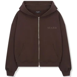 SIARR Brown Zip-Up Hoodie< Sweatshirts & Hoodies|Matching Sets