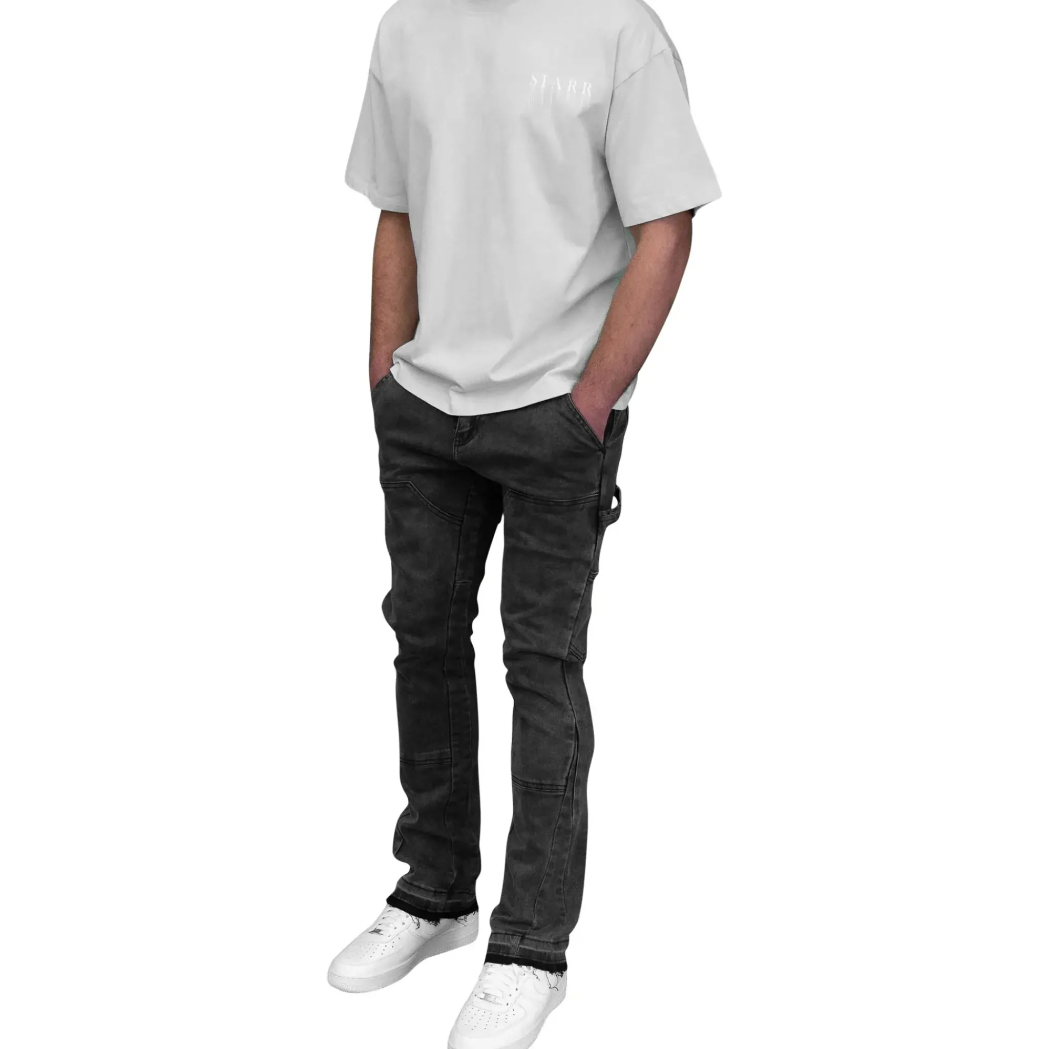 SIARR Carpenter Jeans Washed Black< Flared Jeans|Jeans
