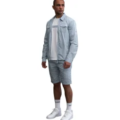 SIARR Crinkle Baby Blue Overshirt< Coats & Jackets