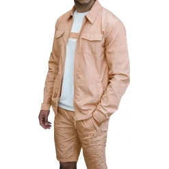 SIARR Crinkle Pink Overshirt< Matching Sets|Coats & Jackets
