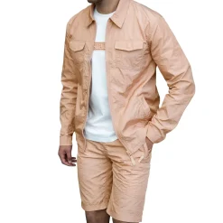 SIARR Crinkle Pink Overshirt< Matching Sets|Coats & Jackets