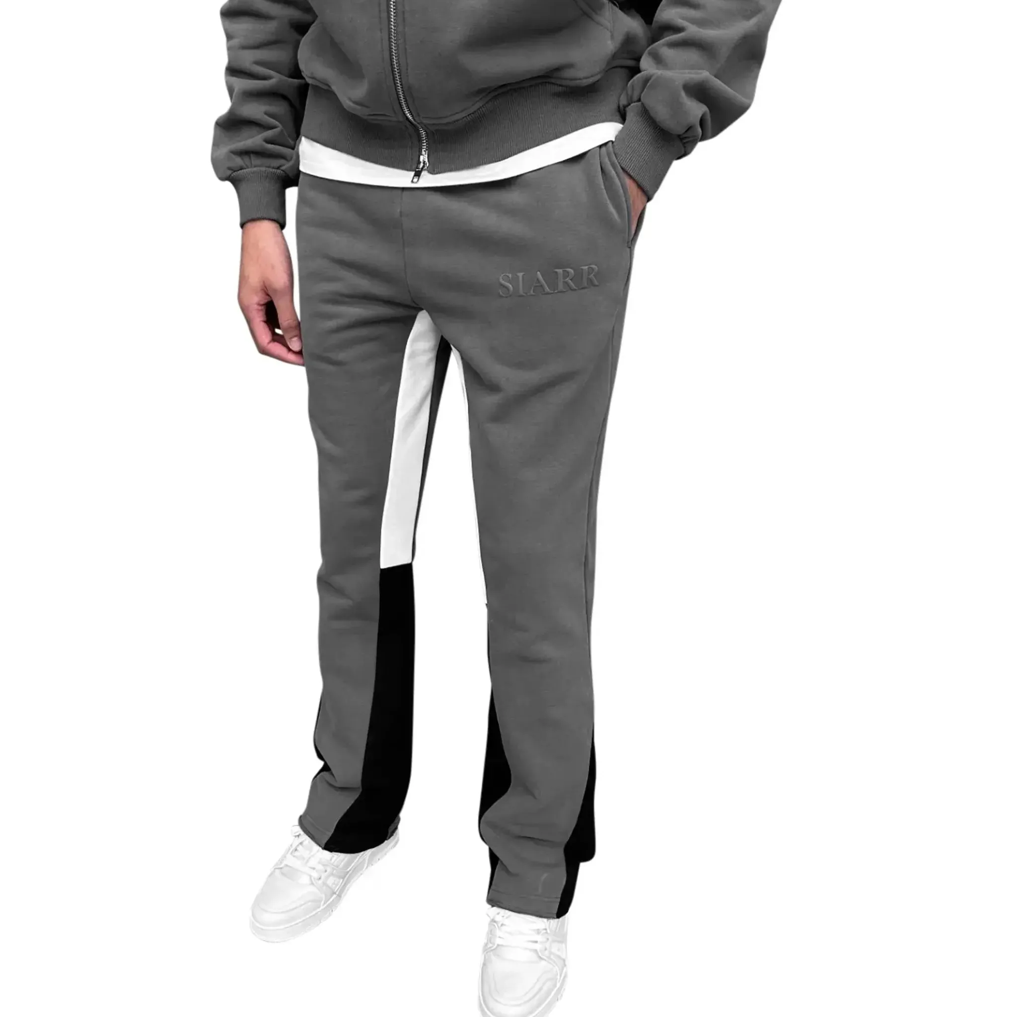 SIARR Dark Grey Flared Joggers< Bottoms|Sweatpants