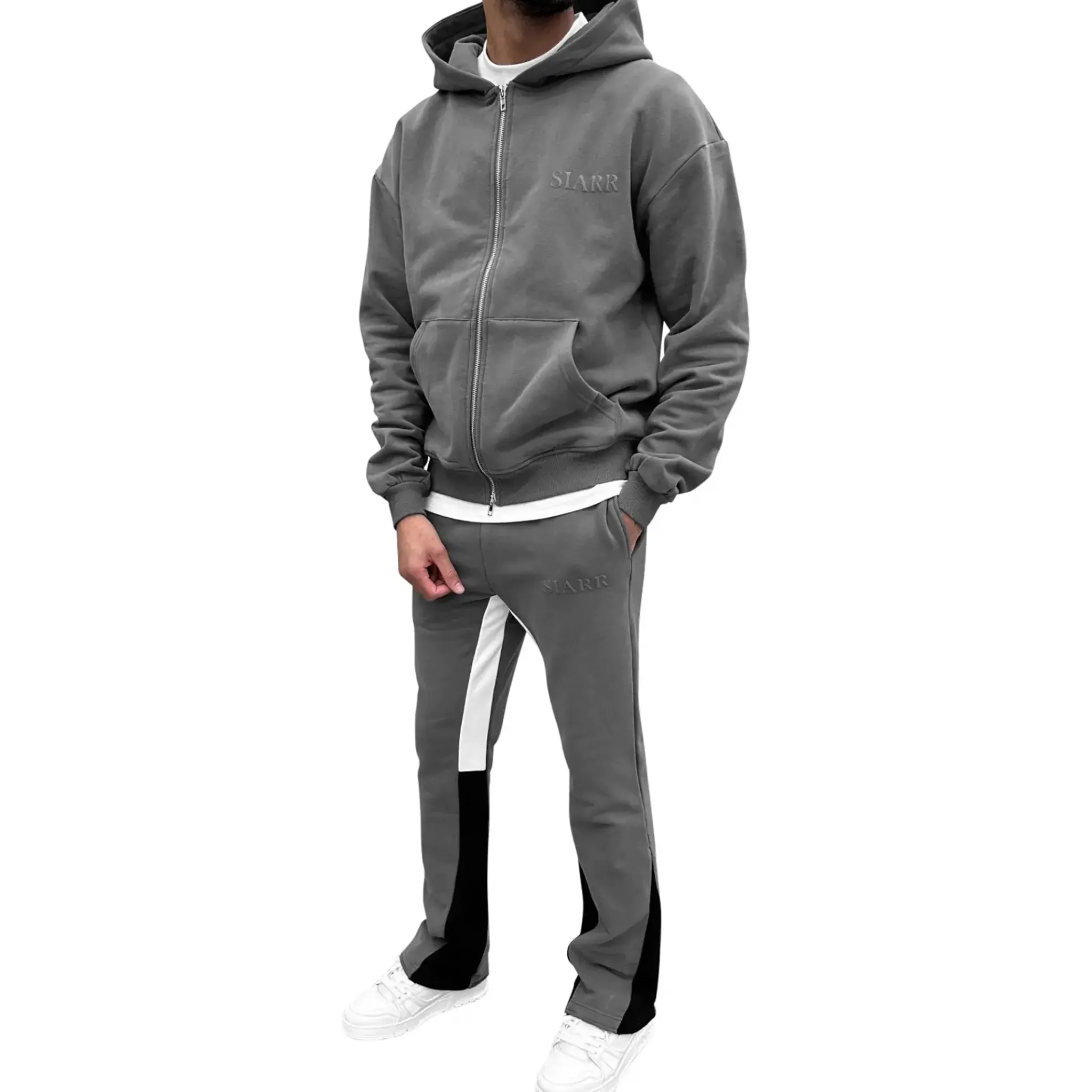 SIARR Dark Grey Flared Joggers< Bottoms|Sweatpants
